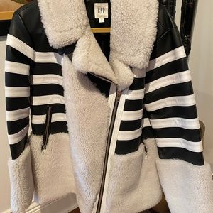 Luxury Coat Leather and Sherling